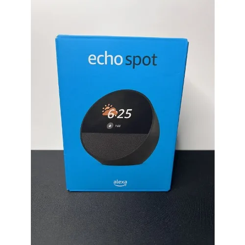 Amazon Echo Spot -smart Alarm Clock With Vibrant Sound + Alexa- Black