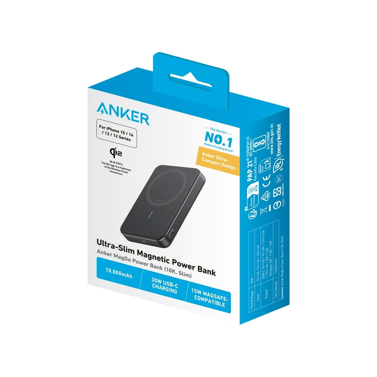 Anker MagGo Magnetic UltraFast 15W Wireless Battery 10,000 mAh 