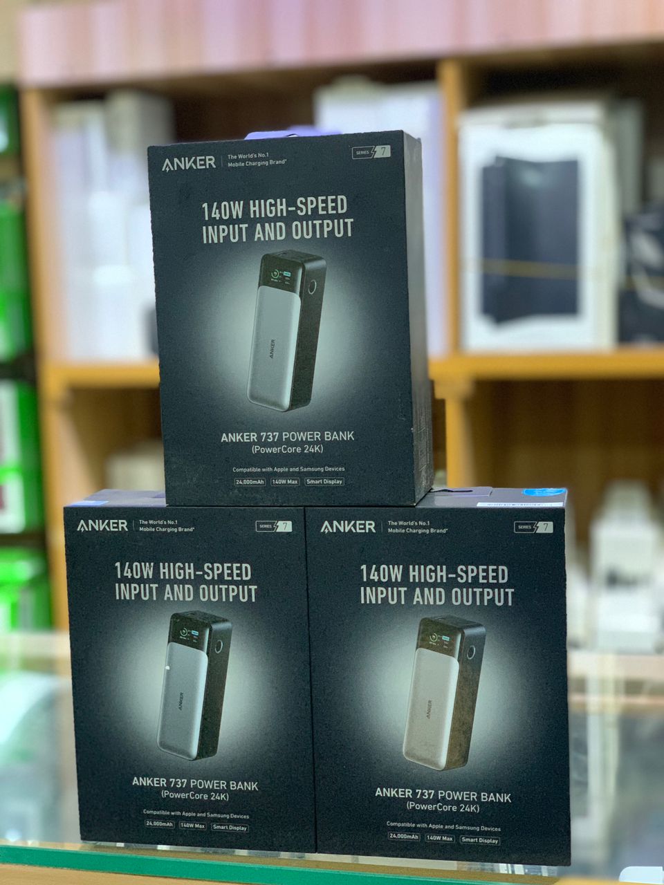 Anker 737 Portable Power Bank 140W 24000mAh Battery Pack Charging Smart Display