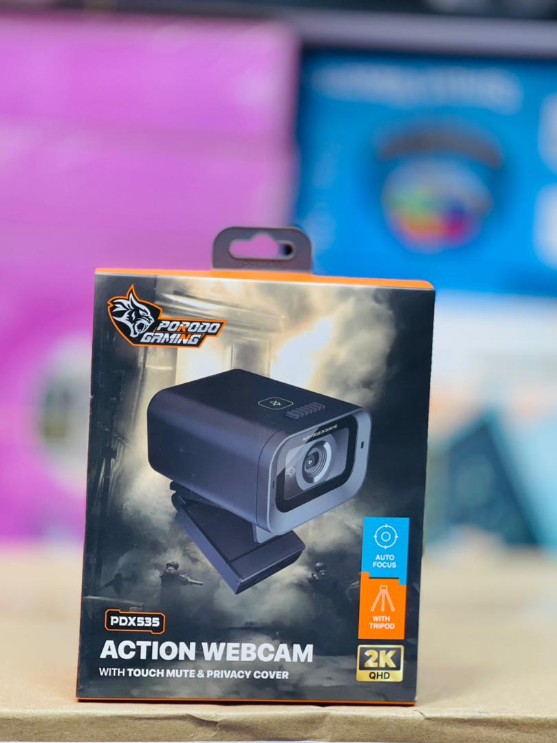 Porodo Gaming Action Webcam Black