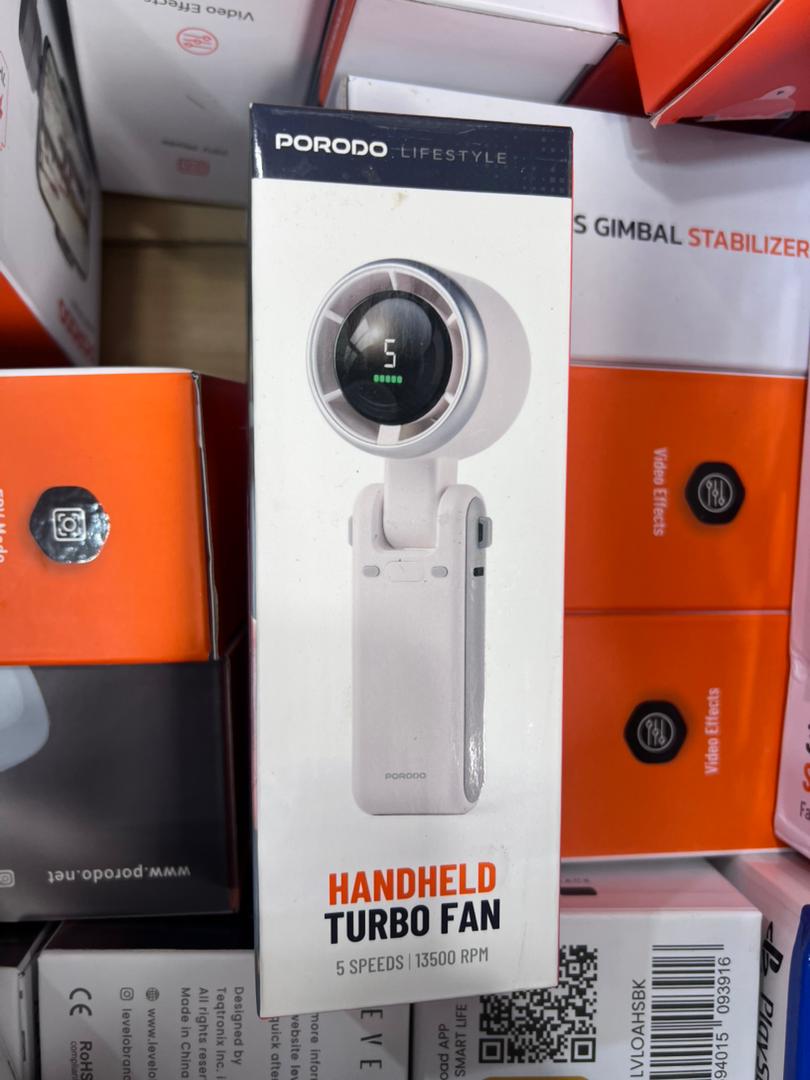 Portable Turbo Fan Handheld Mini Hand Fan USB Rechargeable Foldable