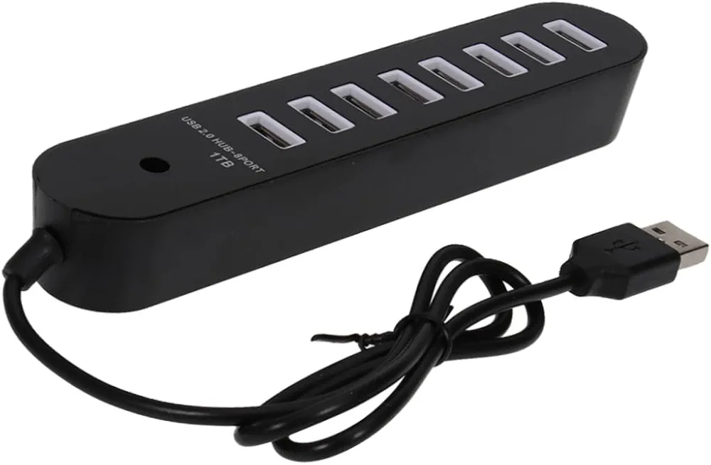 Mikikit 8 port high speed USB splitter extension for  PC
