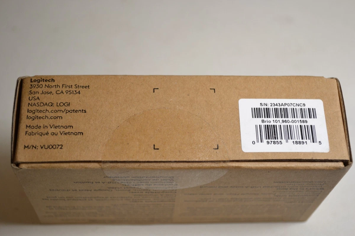 Logitech full HD 1080p webcam VU0072 Brio 101 960-001589