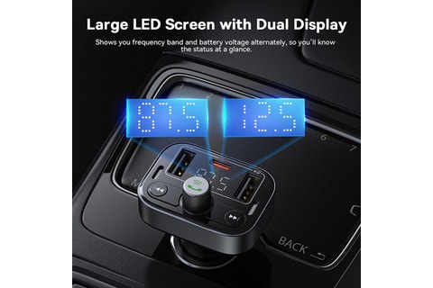 Baseus S-09 Pro Series Car FM Transmitter-Cluster Black