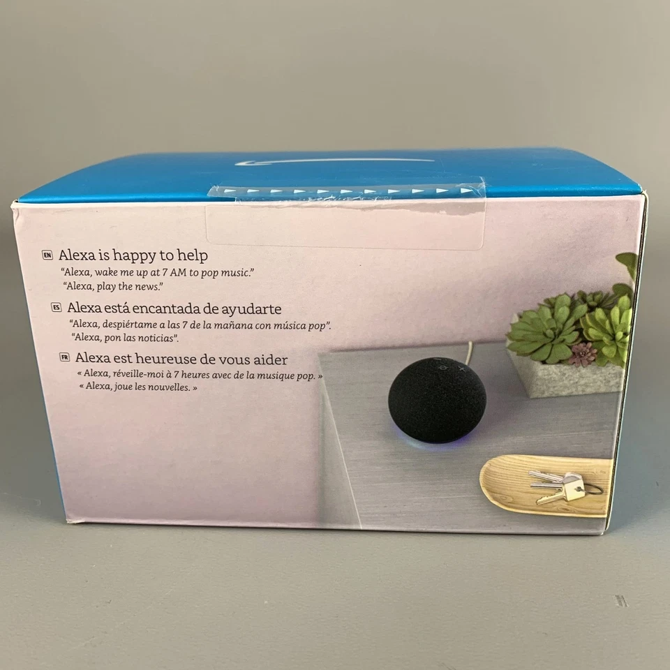 Echo Dot 4th Gen Smart Speaker With Alexa Charcoal Black New in Box