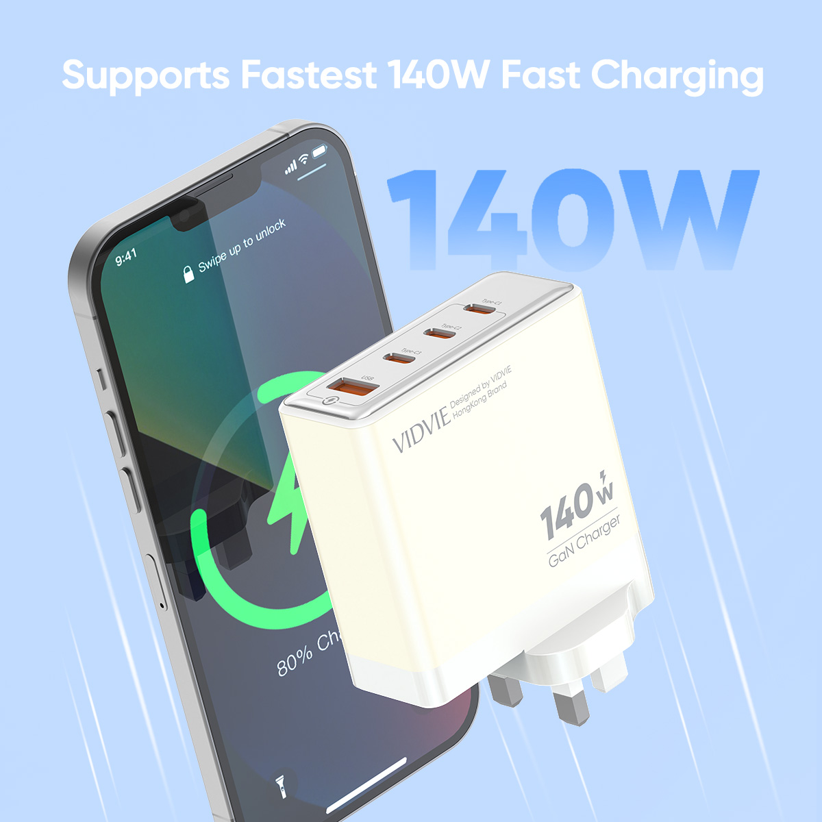 Vidvie XL-PLB126 140W GaN Fast Charger. 