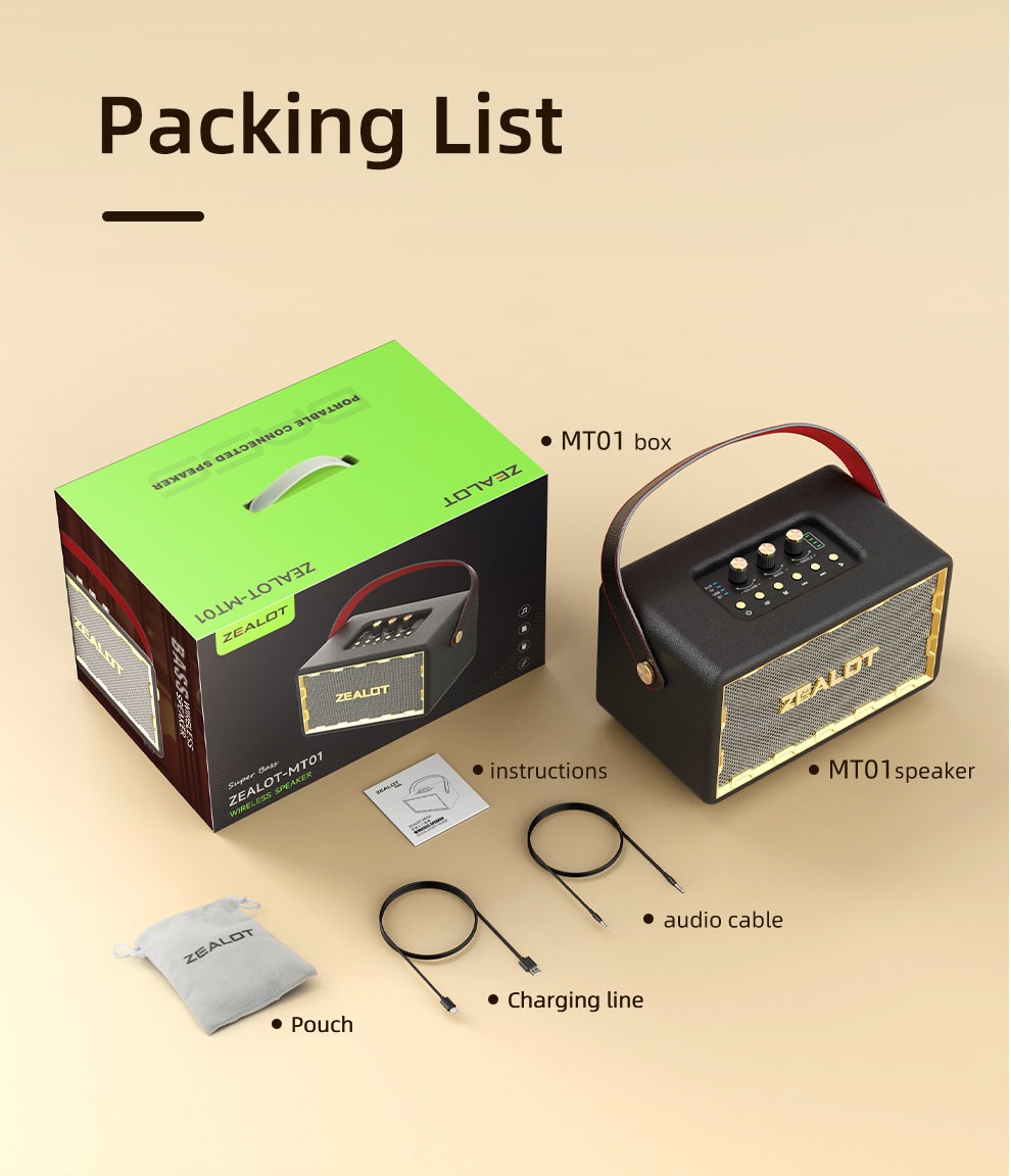 Zealot MT01 Bluetooth speaker 