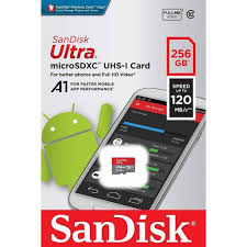 Ultra 256GB MicroSDXC UHS-I Card 120MB/s U1 A1
