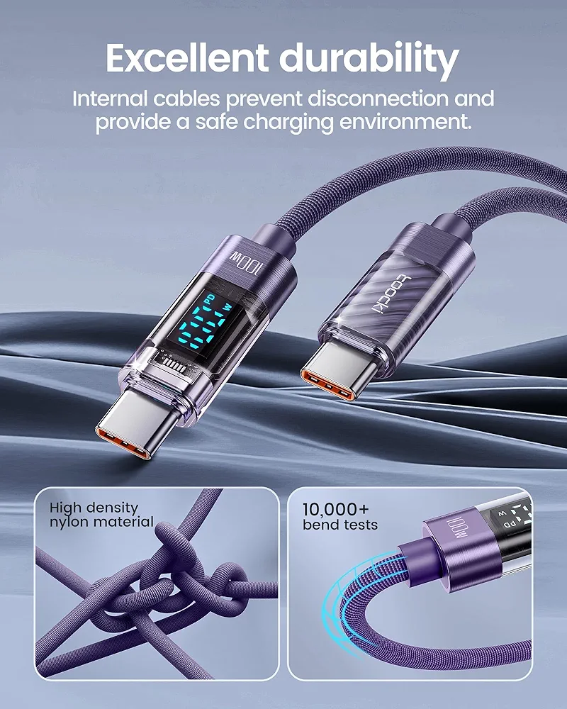 Toocki 100W USB C to USB C Cabl