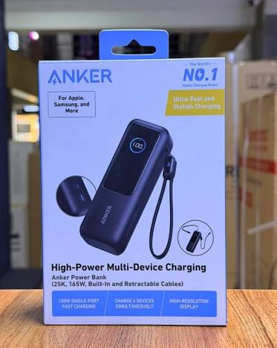 Anker Laptop Power Bank (, 165w, Built-in and Retractable Cables)