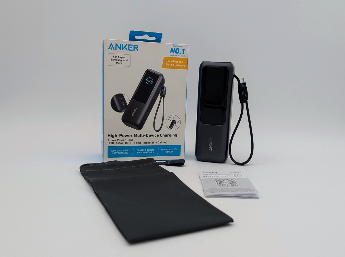 Anker Laptop Power Bank (, 165w, Built-in and Retractable Cables)