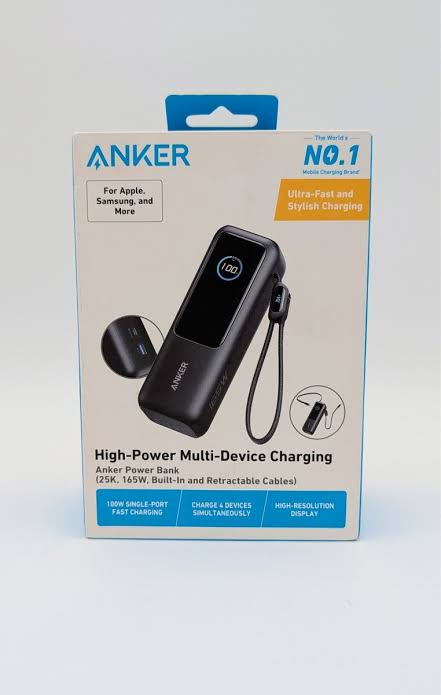 Anker Laptop Power Bank (, 165w, Built-in and Retractable Cables)