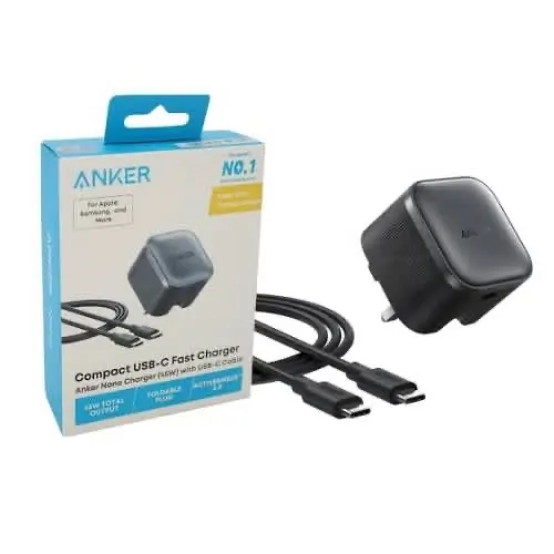 Anker Nano Charger 45w With Usb-c Cable