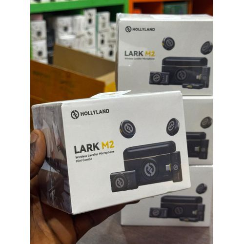Hollyland Larkk M2 Mini Combo Microphone Wireless Lavalier for iPhone Android Camera Noise Cancellation for Video Recording Streaming Mic