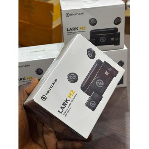Hollyland Larkk M2 Mini Combo Microphone Wireless Lavalier for iPhone Android Camera Noise Cancellation for Video Recording Streaming Mic