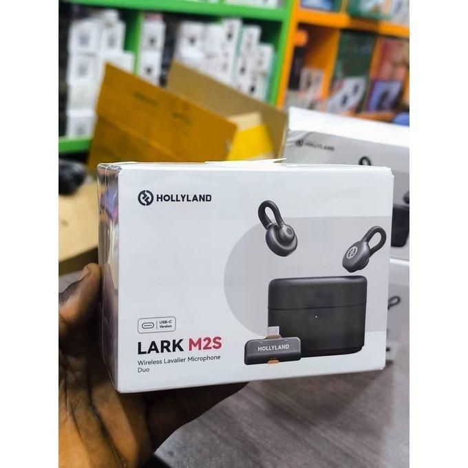 Hollyland Larkk M2S Wireless Lavalier microphone Duo Hollyland Mic for iPhone/Android/PC 300m Range, ANC Microphone 35H Use, YouTube, Vlog (2TX + 1RX + Charging Case)
